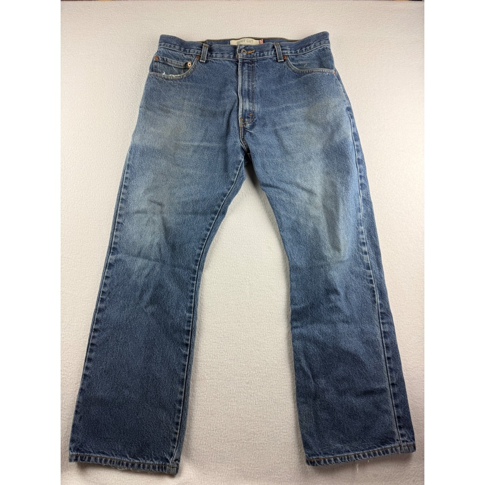 Levis 517 Boot Cut Jeans Mens 36x30 Blue Medium Wash Denim Cotton 517-0216